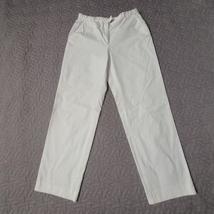 Armani Collezioni White Pants Womens 12 Straight Leg Lightweight Summer Pants